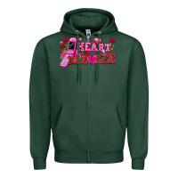 Sports Green Heart breaker Valentine's Day Zipper Hoodie - FaDigitalArtStudio