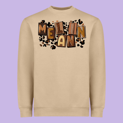 Melanin With Leopard Heavyweight Sweatshirt Designed By Cowgirlartshop