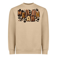 Mushroom melanin with leopard Heavyweight Sweatshirt - CowGirlArtShop