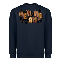 Navy melanin with leopard Heavyweight Sweatshirt - CowGirlArtShop