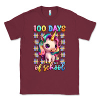 Burgundy 100 days of school unicorn Classic Tee - Artiststas