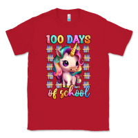 Red 100 days of school unicorn Classic Tee - Artiststas