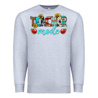 Heather Grey teacher mode Premium Sweatshirt - BundleAndBundleShop