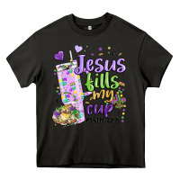 Asphalt mardi gras jesus fills my cup Heavy Core Tee - MaliasSmallBusiness