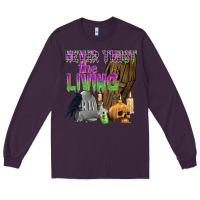 Plum Never Trust The Living Long Sleeve Tee - texasbilliewilder