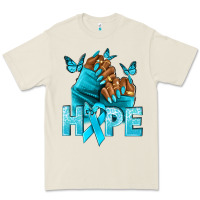 Bone Hope teal ribbon Ovarian Cancer nails Premium Tee - NancyCooperArtShop