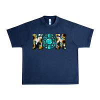 Navy Sunflower Turquoise Gemstone Cowhide Mom Urban Heavy Tee - Bettercallsaul