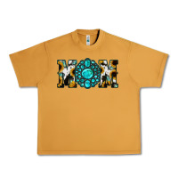 Peanut Butter Sunflower Turquoise Gemstone Cowhide Mom Urban Heavy Tee - Bettercallsaul