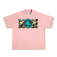 Salmon Sunflower Turquoise Gemstone Cowhide Mom Urban Heavy Tee - Bettercallsaul