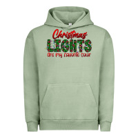Pigment Oil Green festive christmas lights text art Urban Hoodie - CowhideDigitalArt