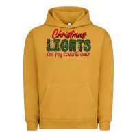 Pigment Peanut Butter festive christmas lights text art Urban Hoodie - CowhideDigitalArt