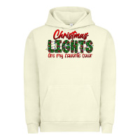 Pigment Pistachio festive christmas lights text art Urban Hoodie - CowhideDigitalArt
