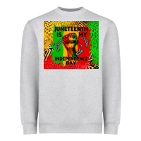 Heather Grey juneteenth is my independence day Heavyweight Sweatshirt - CowGirlArtShop