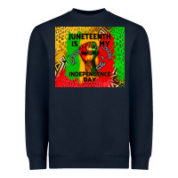Navy juneteenth is my independence day Heavyweight Sweatshirt - CowGirlArtShop