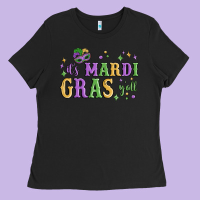 It's Mardi Gras Y'all Ladies Tee Designed By Maliassmallbusiness