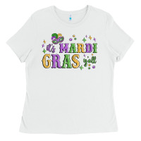 White it's mardi gras y'all Ladies Tee - MaliasSmallBusiness