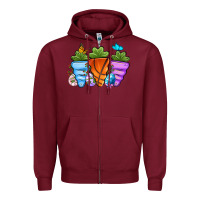 Burgundy Basketball Easter sports carrots Zipper Hoodie - OliviaCreatesArt