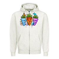 Oatmeal Heather Basketball Easter sports carrots Zipper Hoodie - OliviaCreatesArt