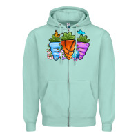 Seafoam Basketball Easter sports carrots Zipper Hoodie - OliviaCreatesArt