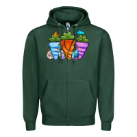 Sports Green Basketball Easter sports carrots Zipper Hoodie - OliviaCreatesArt