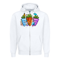 White Basketball Easter sports carrots Zipper Hoodie - OliviaCreatesArt