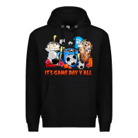 Black It's Game Day Y'all Soccer Coffee Cups Premium Hoodie - FaDigitalArtStudio