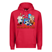 Cardinal It's Game Day Y'all Soccer Coffee Cups Premium Hoodie - FaDigitalArtStudio