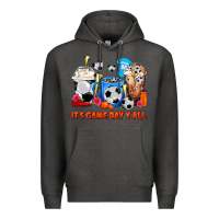 Charcoal Heather It's Game Day Y'all Soccer Coffee Cups Premium Hoodie - FaDigitalArtStudio