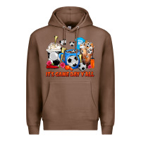 Chestnut It's Game Day Y'all Soccer Coffee Cups Premium Hoodie - FaDigitalArtStudio