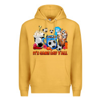 Mustard It's Game Day Y'all Soccer Coffee Cups Premium Hoodie - FaDigitalArtStudio
