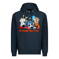 Navy It's Game Day Y'all Soccer Coffee Cups Premium Hoodie - FaDigitalArtStudio