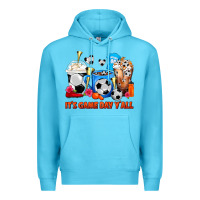 Ocean Blue It's Game Day Y'all Soccer Coffee Cups Premium Hoodie - FaDigitalArtStudio