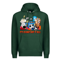 Sports Green It's Game Day Y'all Soccer Coffee Cups Premium Hoodie - FaDigitalArtStudio