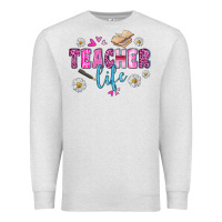 Oatmeal Heather teacher life Premium Sweatshirt - BundleAndBundleShop