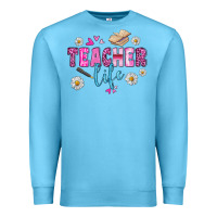 Ocean Blue teacher life Premium Sweatshirt - BundleAndBundleShop