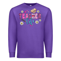 Purple teacher life Premium Sweatshirt - BundleAndBundleShop