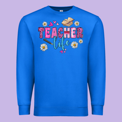 Teacher Life Premium Sweatshirt Designed By Bundleandbundleshop