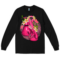 Black cancer boxing gloves with ribbon Long Sleeve Tee - NancyCooperArtShop