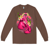 Chestnut cancer boxing gloves with ribbon Long Sleeve Tee - NancyCooperArtShop