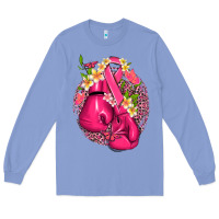 Colony Blue cancer boxing gloves with ribbon Long Sleeve Tee - NancyCooperArtShop