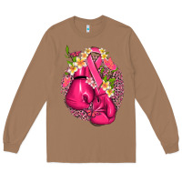 Toasted Coconut cancer boxing gloves with ribbon Long Sleeve Tee - NancyCooperArtShop