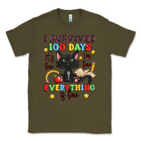 Army Green i survived 100 days it's fine i'm fine Classic Tee - Artiststas