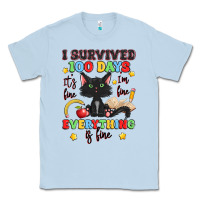 Dusty Blue i survived 100 days it's fine i'm fine Classic Tee - Artiststas