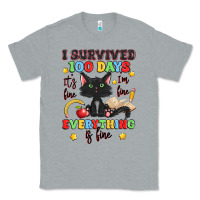Heather Grey i survived 100 days it's fine i'm fine Classic Tee - Artiststas