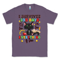 Lavender i survived 100 days it's fine i'm fine Classic Tee - Artiststas