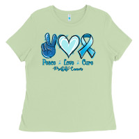 Matcha Peace Love Cure Prostate Cancer Ladies Tee - Jasminsmagicworld