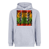 Heather Grey african silhouette seamless pattern Heavyweight Hoodie - BundleAndBundleShop