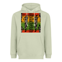 Matcha african silhouette seamless pattern Heavyweight Hoodie - BundleAndBundleShop