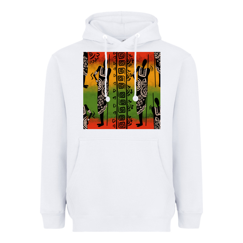 African Silhouette Seamless Pattern Heavyweight Hoodie by BundleAndBundleShop | Teevron