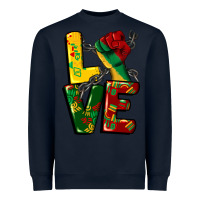 Navy love juneteenth Heavyweight Sweatshirt - CowGirlArtShop